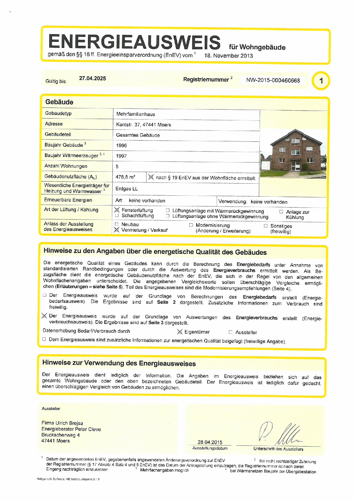 Energieausweis S. 1